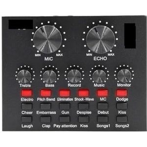 DJ-mixerbord, Mixer USB Externe Headset foon Webcast Persoonlijke Live Broadcast Geluidskaart for Telefoon Computer