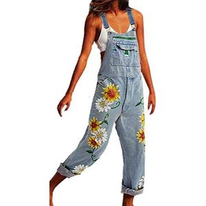 Babao Dames Verstelbare Denim Jumpsuits Mouwloze Playsuits Denim Tuinbroek Overall