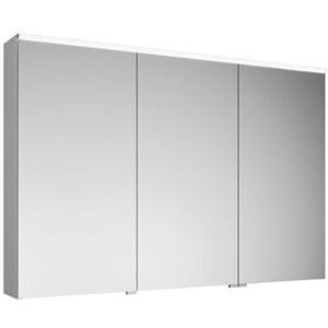 Burgbad Eqio spiegelkast met horizontale LED verlichting, 3 deuren, middenaanslag links, 1200x800mm, SPGS120R, Body: Wit mat