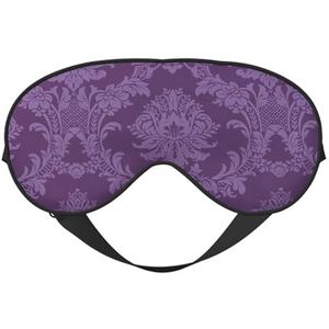 Paarse Print Comfortabele Slaap Oogmasker Mannen Vrouwen Lichtgewicht Reizen Nap Meditatie Yoga Werk
