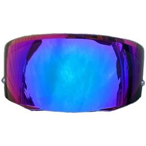 Motorhelm vizier lens, Helmvizier, I90-vizier for HJC HJ33 I90-helmschild Uv-bescherming Capacetes Visera Winddicht Cascos Windscherm Moto Helmen Onderdelen (zwart - alleen for gebruik overdag)(Rainbo
