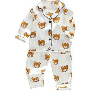 Cartoon pyjamaset for heren en dames, katoenen pyjama met korte mouwen, zomerpyjama, pyjama pyjamabroek (Color : As picture-02, Size : 3T)