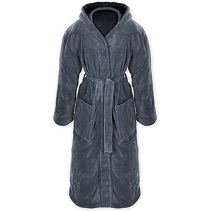 Gräfenstayn® Badjas voor dames en heren, knuffelig fleece, met capuchon, maat S-XXXL, Öko-Tex Standard 100, flanel-fleece