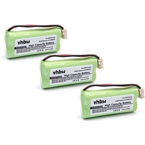 vhbw 3 accu's, 800 mAh, voor draadloze telefoon AT&T BT166342, BT-166342, BT266342, BT-266342, CL80100, CL80101, CL80111, CL81101