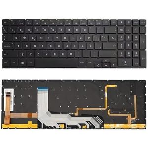 Russisch-Spaans laptoptoetsenbord voor Omen 15-EK -EK0013DX -EK0023DX voor AMD voor RGB kleurrijk verlicht TPN-Q280 236(SP White Backligh)