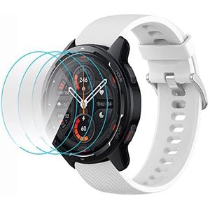 GIOPUEY Band compatibel met Xiaomi Watch S1 Active, 2-in-1 zachte siliconen horlogeband + 3 stuks TPU schermbeschermer, vervangende band [slijtvast] [ademend] - Wit, for Xiaomi Watch S1 Active, TPU