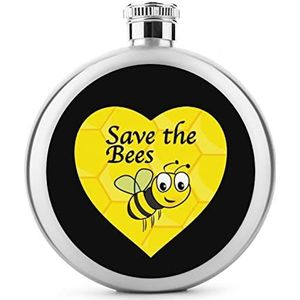 Save The Bees4 Heupfles 140 ml lekvrije drankfles roestvrij staal wijnfles voor bruiloft feest geschenken