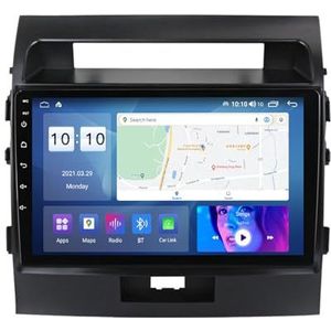 Android 12.0 Car Stereo 9 ""Touch Screen auto audio speler bluetooth stuurwielbediening Voor Toyota Land Cruiser 200 2008-2015 auto speler Ondersteunt CarAutoPlay PIP GPS Navigatie Backup Camera (Size