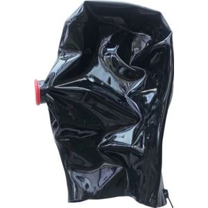 100% natuurlijk rubber gummi latex kapmasker rode mond condoom met ritssluiting aan de achterkant