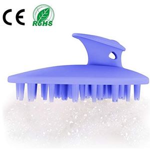 Topchances Haarborstel, Zachte Siliconen Hoofdhuid Massager Shampoo Borstel, Siliconen Hoofd Scrubber Zorg Verbeter Bloedcirculatie, Haargroei en Stress Release voor Vrouwen, Mannen Blauw