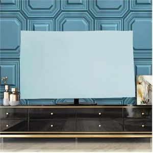 WLTYSM TV Cover Fluwelen Stof TV Cover 43 ""55 Inch 65 Inch Hangende TV Cover Stofkap Desktop TV Display Protectors(Velvet Haze Blue, 65 inch)