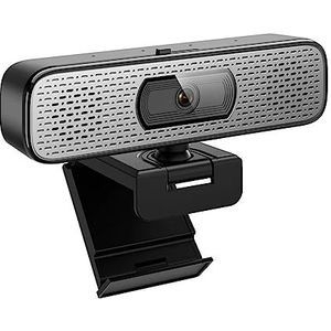 Webcam, 2K 4K Wecam Autofocus WebCamera Ingebouwde Stereo Luidsprekers for Live-uitzending Videoconferentie Draaibare PC Game Camera(2K Auto Focus)