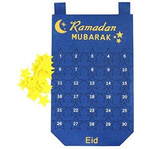 ramadans wall hanging Decorations Ramadans Calendar,Ramadans Calendar 2023 Eid Mubaraks Countdown for Kid 30 Days Advent,Eid Calendar Activities for Kids with 30 Reusable Stars Ramadans Mubaraks Decor