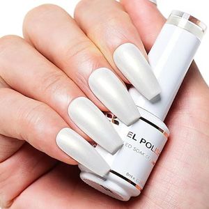 Nicedeco Pearl Gel Nagellak Glitter Threaded Shellac 15ML UV LED Soak-Off Zilveren Mermaid Gel Nail Polish 002