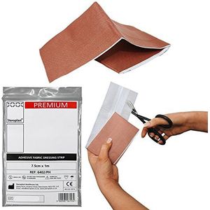 Steroplast Premium stof op maat gesneden zelfklevende EHBO-pleisterstrip dressing, 7,5 cm x 1 m (1 strip)