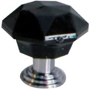 ORAMAI 1 stuk diamantvormige kristal acryl knoppen kast lade pull keukenkast deurknoppen kledingkast handgrepen hardware (Color : Black)