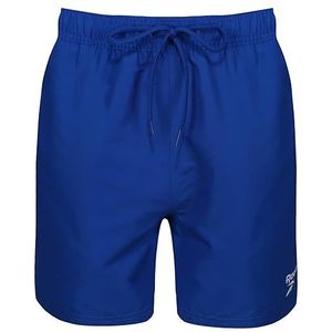 Reebok Heren zwembroek in blauw, polyester sneldrogende volwassen shorts, Blauw, M