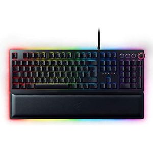 Razer Huntsman Elite Mechanisch Gamingtoetsenbord, RGB Chroma Verlichting, Qwertz-Lay-Out, Zwart