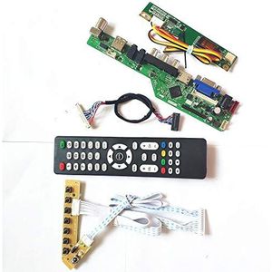 Voor LP154W01-TLA3/TLA6LCD display panel 1CCFL 30Pin LVDS Remote+Inverter+toetsenbord T.V53 controller board VGA HDMI AV USB DIY kit (LP154W01-TLA6)
