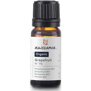 Naissance Grapefruit Essentiële Olie Biologisch (nr. 115) - 10 ml - 100% Natuurlijke Pure GrapefruitOlie Biologisch voor Natuurlijke Cosmetica, Massage, Aromatherapie, Geurlamp - GeurOlie Diffuser