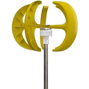 Geen lawaai windturbinegenerator Verticale Windturbine Windmolen 1000W 12v 24v Geluidsarm Windsnelheid Start Rotatie Gratis Energie Met MPPT Laadregelaar voor straatverlichting in huis(Color:Yellow,Si