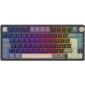 Pakking Bedraad Mechanisch Toetsenbord Met Hot-Swappable 80 RGB Backlit MDA PBT Keycaps Compatibel Met RK R75 (Braziliaanse Phantom)
