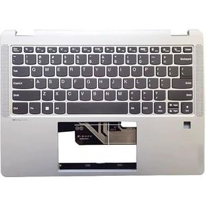Palmrest bovenbehuizing met Amerikaanse achtergrondverlichting/geen achtergrondverlichting voor Lenovo voor Ideapad Flex 5-14ALC7 14IAU7 ABR8 IRU8(Silver Backlight)