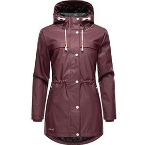 Navahoo Regenjas voor dames, waterdicht, gevoerd, Rainy Forest, XS-3XL, wijn, M