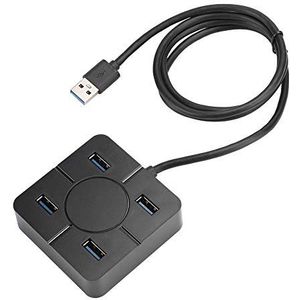 usb c hub 3.0 voor laptop, hub USB3.0 splitter 4 in 1 dock-adapter, USB3.0 x 4, compatibel met laptop, pc, notebook USB C-adapter(Zwart)