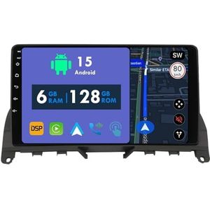 RoverOne Autoradio GPS voor Mercedes Benz C Class 3 W204 S204 2006-2011 Carplay Android Auto Stereo Hoofdeenheid Bluetooth WiFi Radio Speler Sat Navigatie