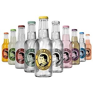 Thomas Henry Set van 10 soorten om te proberen: Tonic Water, Dry, Botanical, Cherry Blossom Tonic, Spicy Ginger Beer, Ale, Bitter Lemon, Soda Water, Mystic Mango & Pink Grapefruit