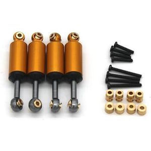 For FMS fcx24 1/24 Xiaoqi RC afstandsbediening auto metalen upgrade accessoires ingebouwde lente schokdemper 4 STUKS(Yellow)