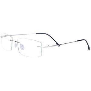 Leesbril - Randloos - Ultralicht Montuur - Zilver