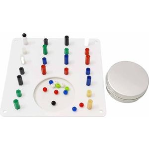 FHUILIJH Laparoscopische Training Bead Model - Kleurrijke High-Low Column Bean Ball Model - voor examen Training Tool,Wit,20cm