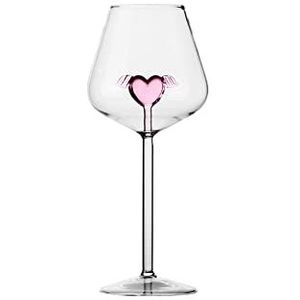 Kristallen Rode Wijnglazen, Romantische Hartvormige Wijnglazen, Minnaar Hart Cocktailglas, Champagnebeker Creatieve Drinkbeker voor Bruiloft Valentijnsfeest(#2)