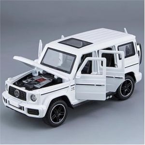 Mini Legering Klassieke Auto Voor Benz G63 SUV 1:32 Legering Auto Diecasts & Toy Vehicles Auto Model Geluid en licht Trek Auto Speelgoed geschenken (Color : White)