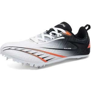 ZHENSI Atletiekschoenen Heren Dames Sprint Hardlopen Race Spikes Sneakers Lichtgewicht Professionele Springschoenen,zwart,35 EU
