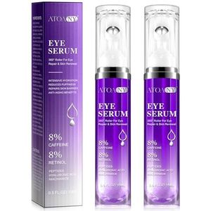 Oogserum - 8% Cafeïne - 8% Retinol - Oogcrème - Met 360° Oogroller Massagebal