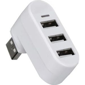 USB Hub 3.0 Adapter 180 Rotatie Hoge Snelheid U Disk Reader Splitter 3 Poorten USB 2.0 for Computer PC Laptop Mac Mini Accessoires(White 2.0)