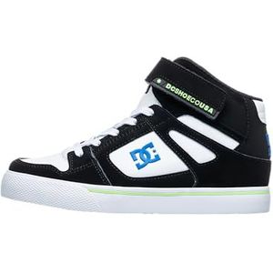 DC Shoes Pure High-Top EV kinderschoenen van leer, Zwart Wit Groen, 27.5 EU