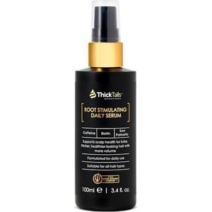 ThickTails Leave-In Haarserum voor Haargroei – 100 ml | Versterkt, Voedt en Revitaliseert Dunner Wordend Haar | Met Cafeïne, Biotine & Peptiden | Vermindert Haaruitval en Haarbreuk