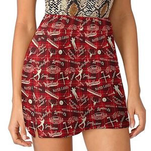 Houthakker En Woodsman Symbolen Dames Skorts Hoge Taille Tennisrok Gelaagde Korte Mini Rok Culottes Skorts Met Zakken XL