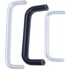 SFYMORHE Ovale deurgreep van aluminiumlegering U-vormige deurgreep gatafstand 114/152/203 1 stuk (M5 75 mm zilver)