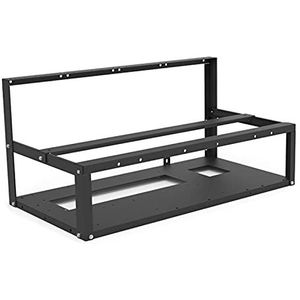 CeFoney Staal Open Air Miner Mining Frame Rig-behuizing, Mining Rig Frame Case grafische kaarthouder 6 GPU-rek stapelbaar Miner-computerrek