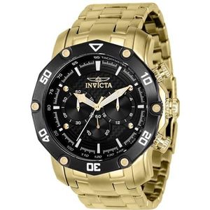 Invicta Pro Diver 37725 Heren Quartz Horloge - 50mm, Goud, armband