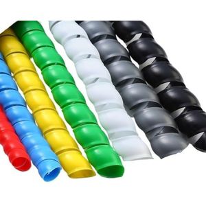 Flexibele helix gewikkelde kabelbuizen, Beschermhoes for kabelboom, veelkleurig, 8-14 mm binnendiameter(Black,ID 12mm 1 Meter)