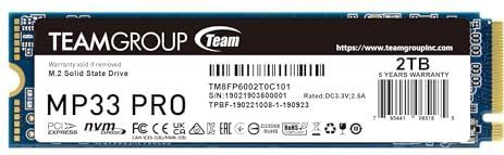 Team Group - 4.0 Mp33 Pro Tm8fpd002t0c101 - SSD - 2TB - M.2 - PCIe