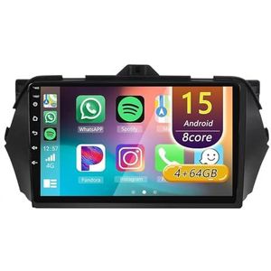 Android 15 Radio,voor Suzuki Ciaz 2014-2018, 9 Inch Touchscreen Autoradio Met Wireless CarPlay Android Auto Bluetooth WIFI GPS-navigatie Swc(E 8core(8G+128G))