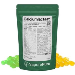 Saporepuro Calcium lactaat poeder 250 gr - Ideaal voor bolvorming in de moleculaire keuken