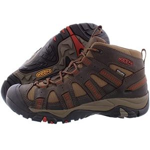KEEN Men's Siskiyou Mid Waterproof Comfortable Boots Hiking, Canteen/Ketchup, 11